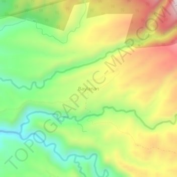 Carte topographique Baylanan, altitude, relief
