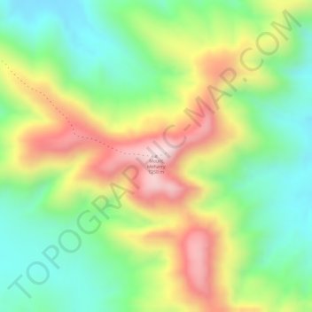 Carte topographique Mount Meharry, altitude, relief