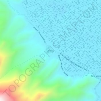 Carte topographique Chuvica, altitude, relief