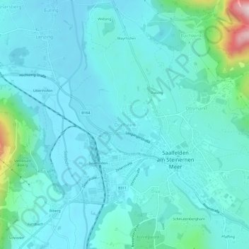Carte topographique Dorfheim, altitude, relief