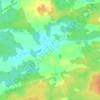 Carte topographique Keeble, altitude, relief