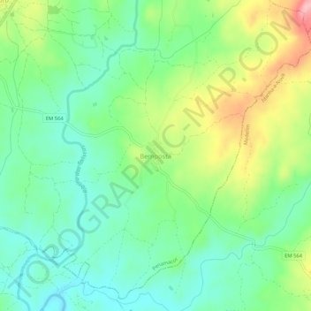 Carte topographique Bemposta, altitude, relief