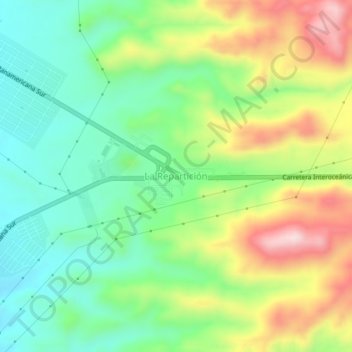 Carte topographique La Repartición, altitude, relief