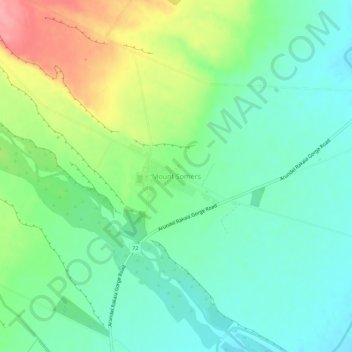 Carte topographique Mount Somers, altitude, relief