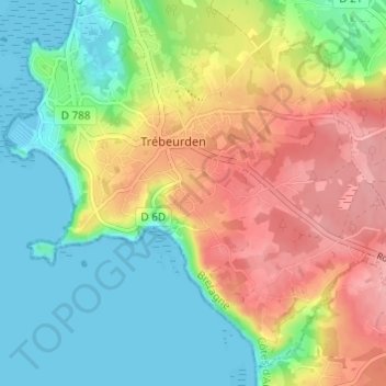 Carte topographique Bérivoalan, altitude, relief