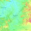 Carte topographique Bhadravathi, altitude, relief