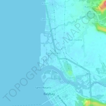 Carte topographique Candadam, altitude, relief