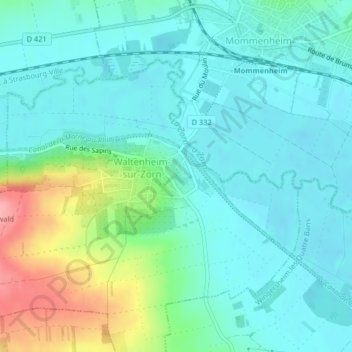 Carte topographique Im Rebgarten, altitude, relief