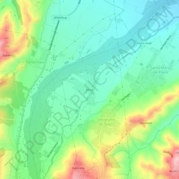 Carte topographique Bassa, altitude, relief