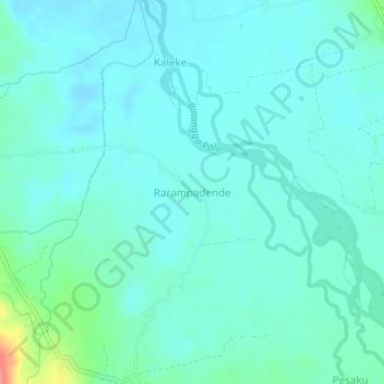 Carte topographique Rarampadende, altitude, relief