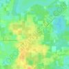 Carte topographique De Leon Springs Heights, altitude, relief