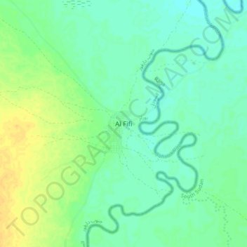 Carte topographique Al Fifi, altitude, relief