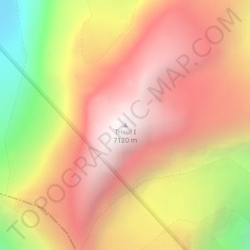 Carte topographique Trisul I, altitude, relief
