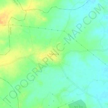 Carte topographique Maliara, altitude, relief