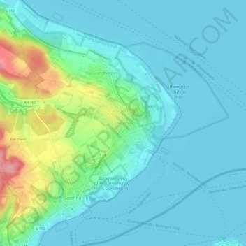 Carte topographique Horn, altitude, relief