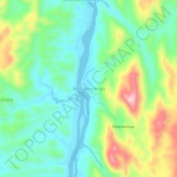 Carte topographique Ambatomanga, altitude, relief