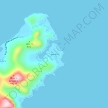 Carte topographique Sawang, altitude, relief