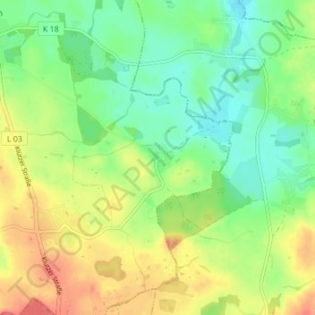 Carte topographique Parin, altitude, relief