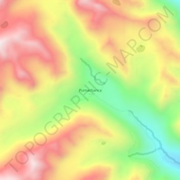 Carte topographique Pumachanca, altitude, relief