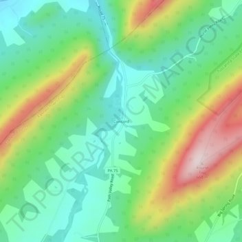 Carte topographique Concord, altitude, relief