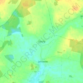 Carte topographique Chichy, altitude, relief