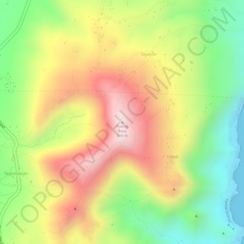 Carte topographique Puting Bato, altitude, relief