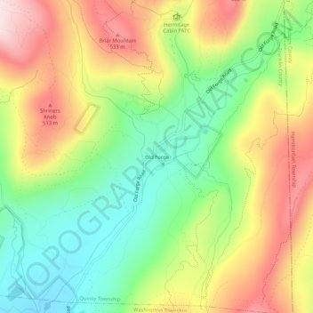 Carte topographique Old Forge, altitude, relief