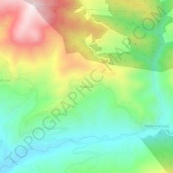 Carte topographique Maksut, altitude, relief