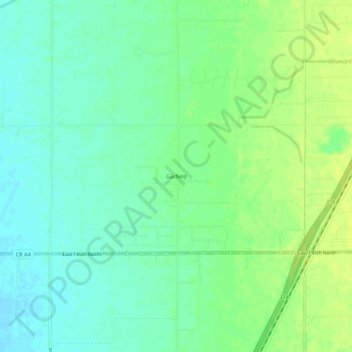 Carte topographique Garfield, altitude, relief