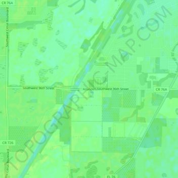 Carte topographique Arundel, altitude, relief