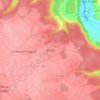 Carte topographique Binou, altitude, relief