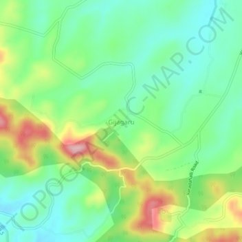 Carte topographique Gijagaru, altitude, relief