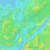 Carte topographique Cross Lake, altitude, relief
