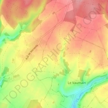 Carte topographique Les Maisonnettes, altitude, relief