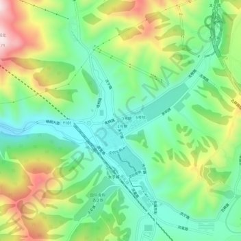 Carte topographique 2号院, altitude, relief