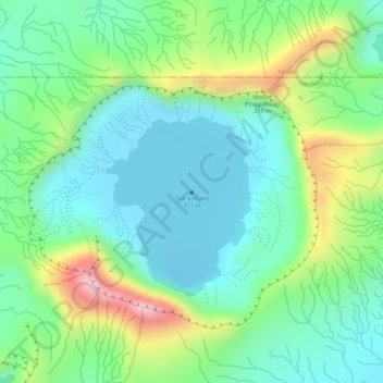 Carte topographique Taal Volcano, altitude, relief