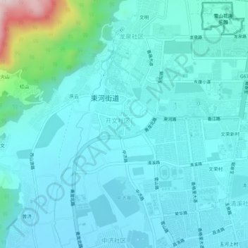 Carte topographique Ronghua, altitude, relief