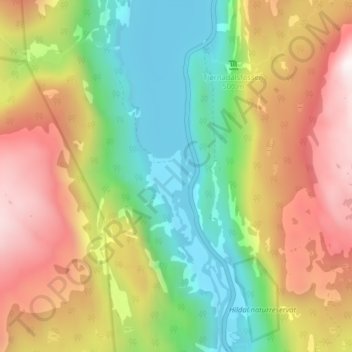 Carte topographique Sandvin, altitude, relief