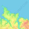 Carte topographique Port Puce, altitude, relief