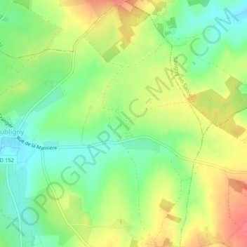 Carte topographique Bertrou, altitude, relief