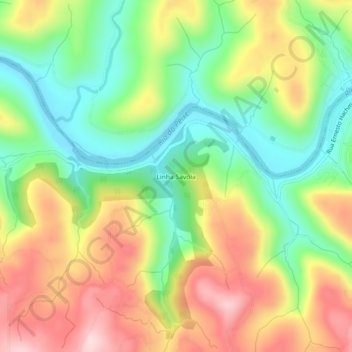 Carte topographique Linha Savóia, altitude, relief