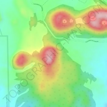 Carte topographique Volcán Los Cardos, altitude, relief