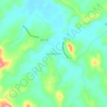 Carte topographique Comnidades, altitude, relief