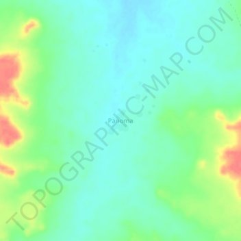 Carte topographique Panoma, altitude, relief