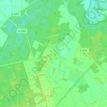 Carte topographique Klosterholte, altitude, relief