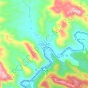 Carte topographique Tremesinos, altitude, relief