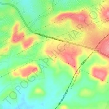 Carte topographique Oke Mosan, altitude, relief