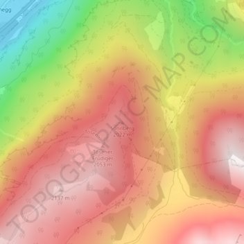 Carte topographique Sonnberg, altitude, relief