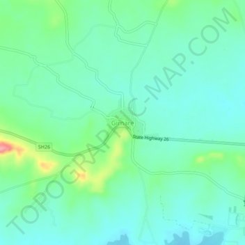 Carte topographique Girnare, altitude, relief