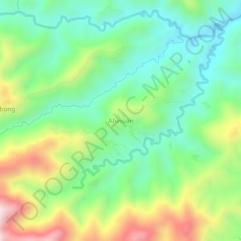 Carte topographique Abinuan, altitude, relief